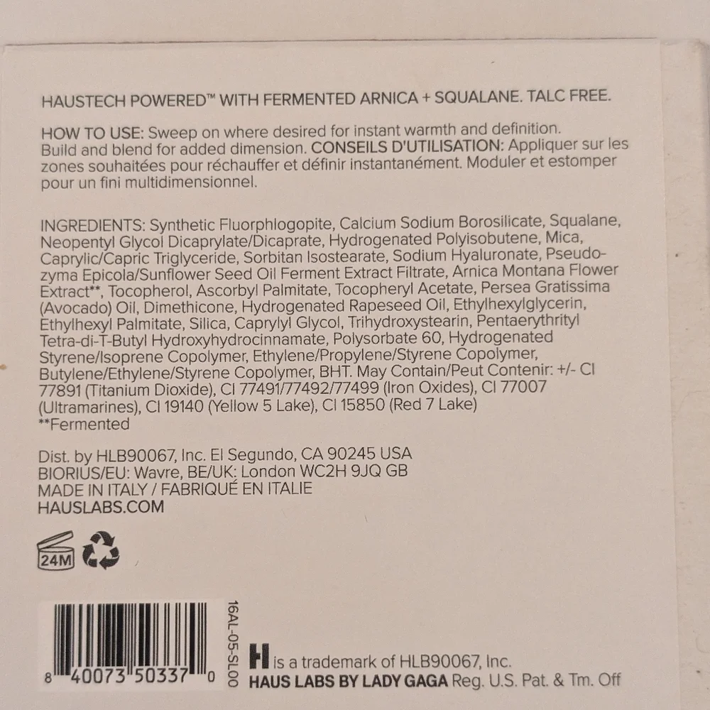 HAUS LABS By Lady Gaga Power Sculpt Velvet Bronzer Medium level 5 - New